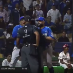 Expulsados del Licey: José Umbría y Héctor Borg protestaron por decisión arbitral