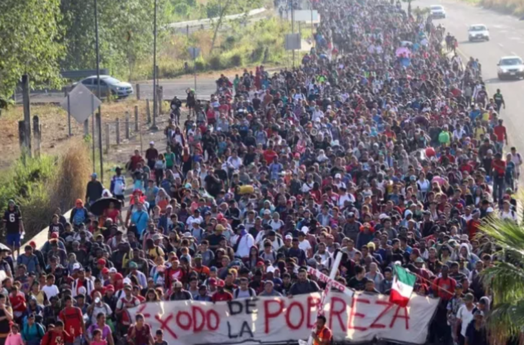 Finaliza travesía! caravana de migrantes se entrega a Migración tras recorrer casi 105 kilómetros en 9 días