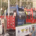 Monorrieles destinados para Santiago desfilaron en el Malecón por el 180 aniversario de la Independencia