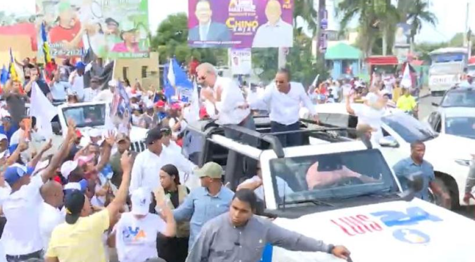 Presidente Luis Abinader movilizó cientos de seguidores en Puerto Plata este sábado