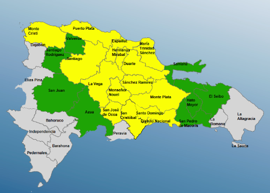 Descontinúan alerta verde en 5 provincias; se mantienen 23