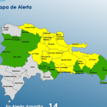 COE coloca 14 provincias en alerta amarilla y 11 en verde