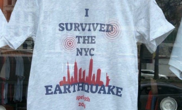 Dueños de tiendas capitalizan el Sismo en NY; venden camisetas “Sobreviví al Terremoto”