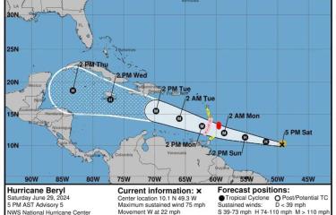 Beryl alcanza categoría 4; cruzaría este martes el sur de RD