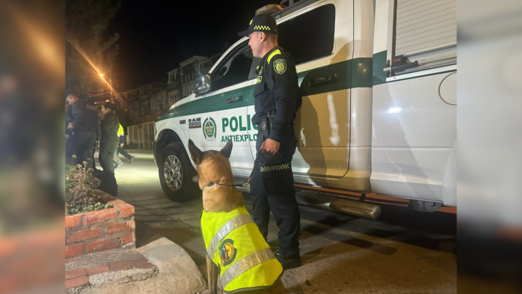 Policía halla maleta con una granada en Bogotá; logran detonarla de forma controlada