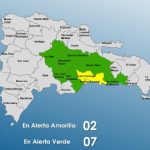 Dos provincias en alerta amarilla y siete en verde ante lluvias en RD