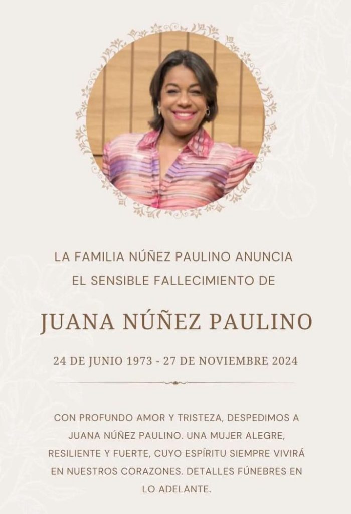 Fallece Juana Núñez, destacada docente y locutora dominicana