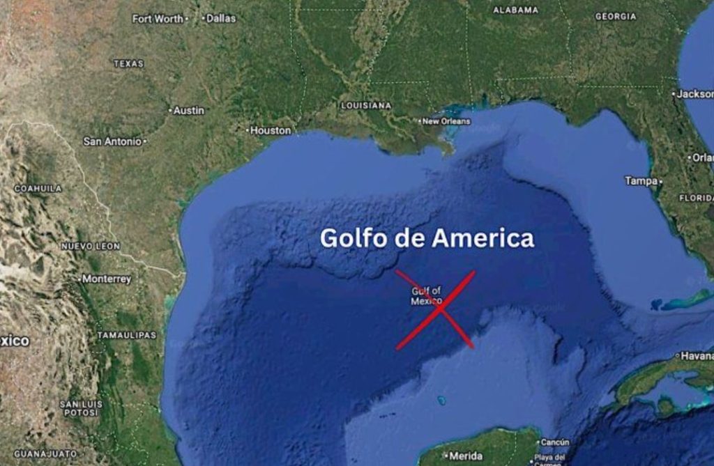 EEUU cambia nombre del golfo de México a golfo de América