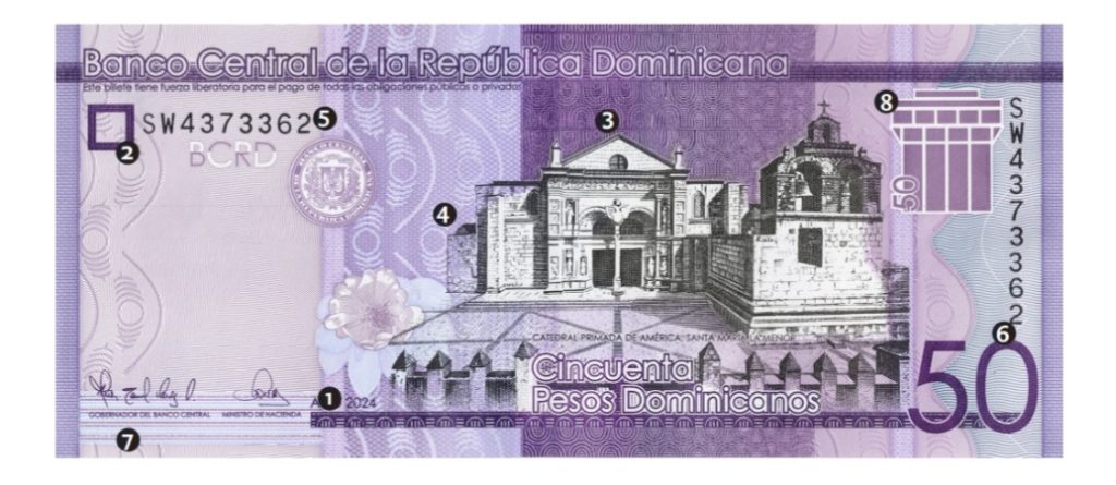 BCRD emite billetes de RD$50.00, año 2024